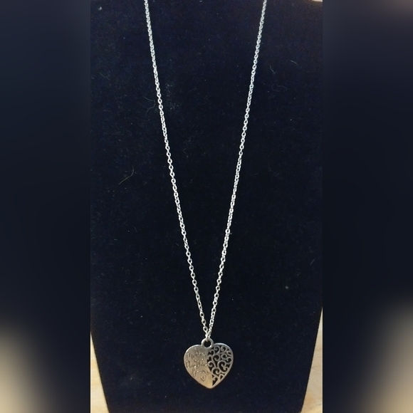 unbranded Jewelry - New heart "mother and daughter forever" necklace, stainless steel, T5B5E